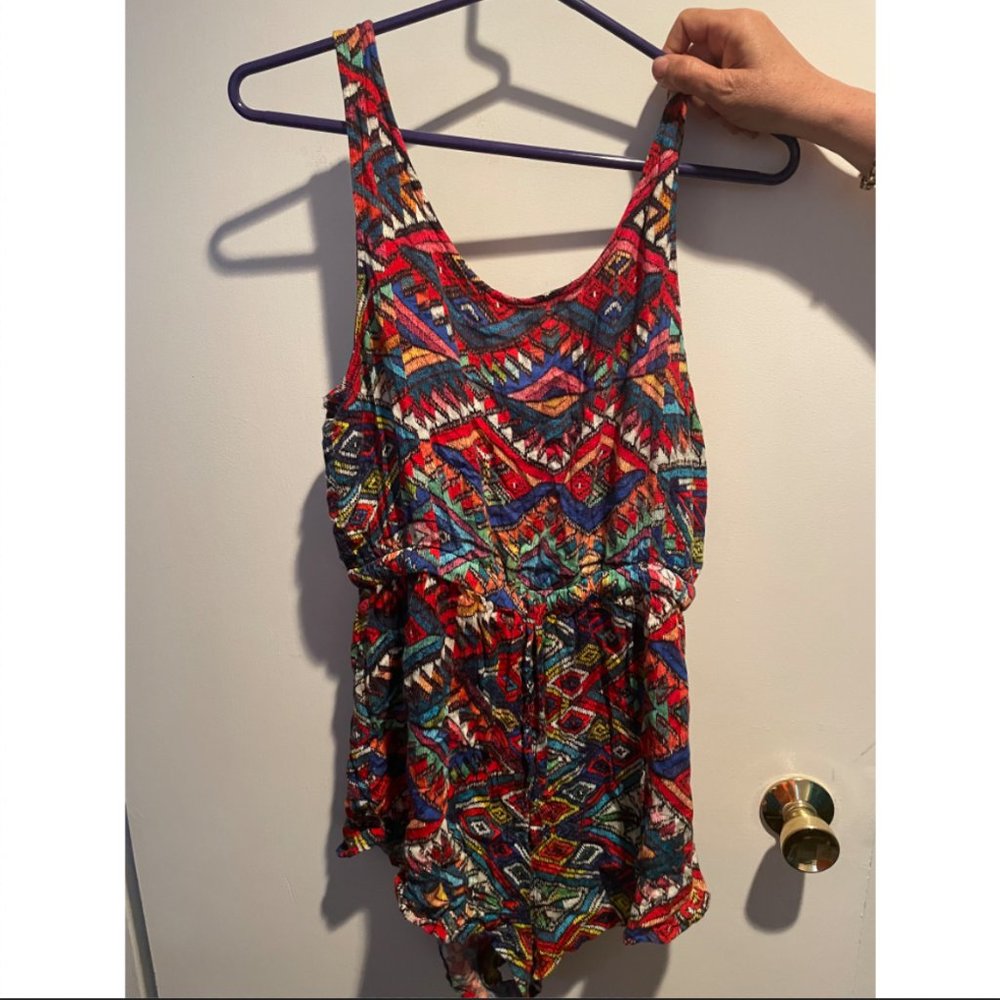 Minkpink Colorful Pattern Romper - Large - image 1